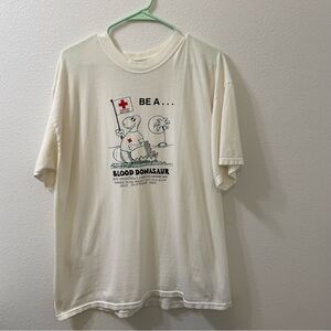 Gildan Cream Short Sleeve Tee with Dinosaur Print